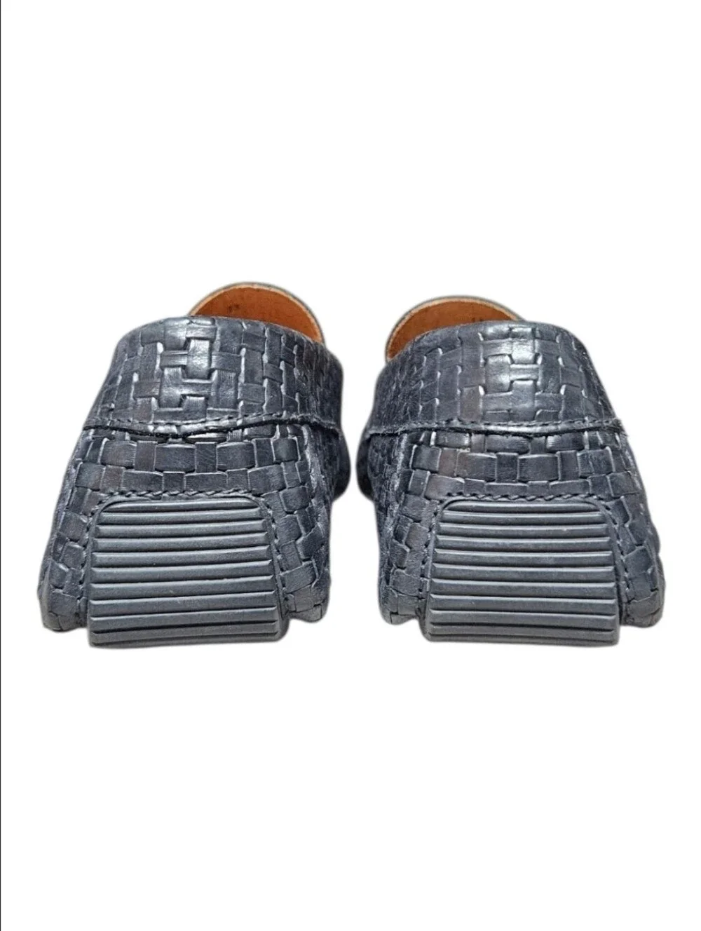 AQUATALIA | Bruce Black Woven Leather Driving Loafers Men's 13 Made in Italy